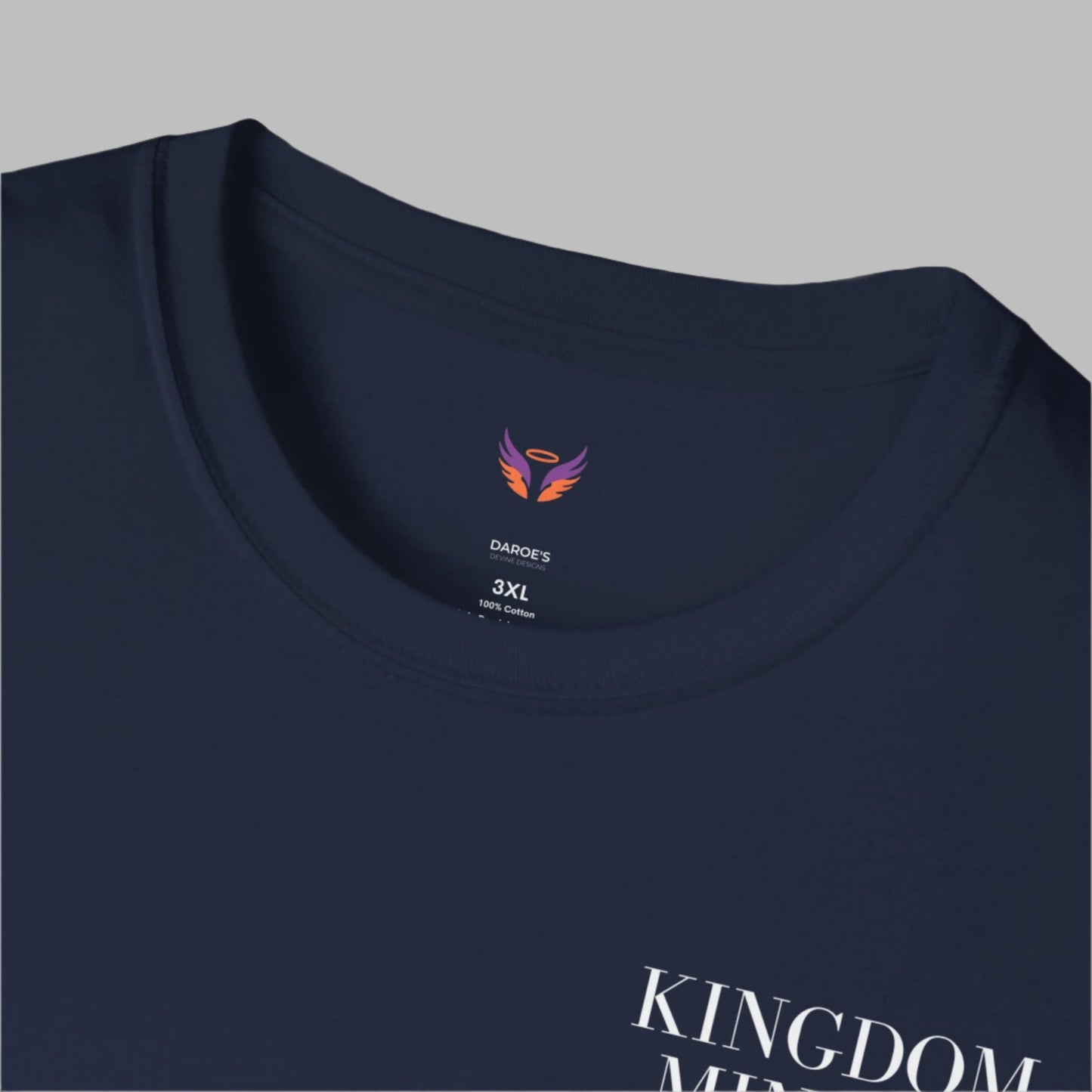 Kingdom Minded with silhouette Castle Unisex Softstyle T-Shirt