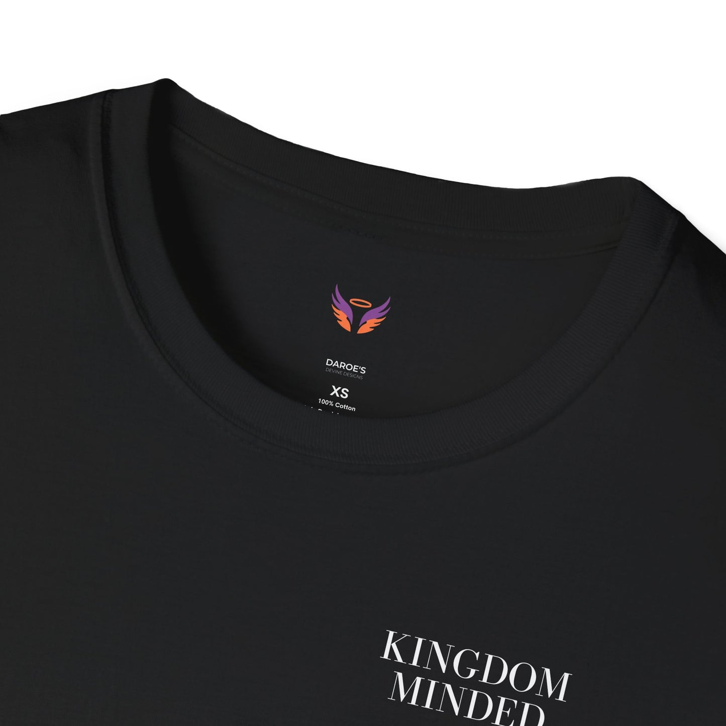 Kingdom Minded with silhouette Castle Unisex Softstyle T-Shirt