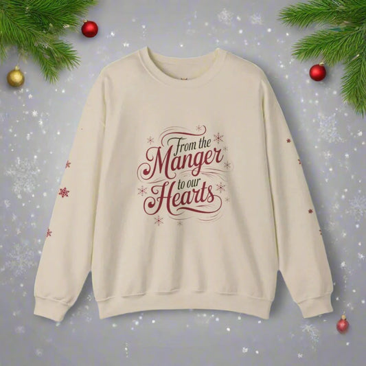 From The Manger To Our Hearts Unisex Crewneck Sweatshirt