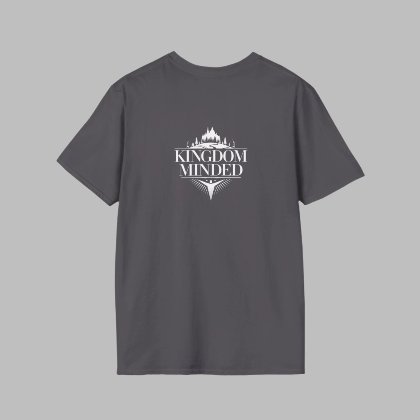 Kingdom Minded with silhouette Castle Unisex Softstyle T-Shirt