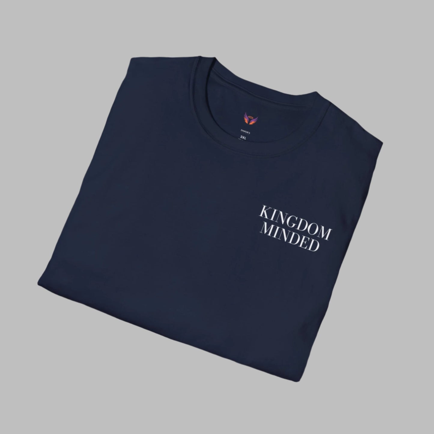 Kingdom Minded with silhouette Castle Unisex Softstyle T-Shirt