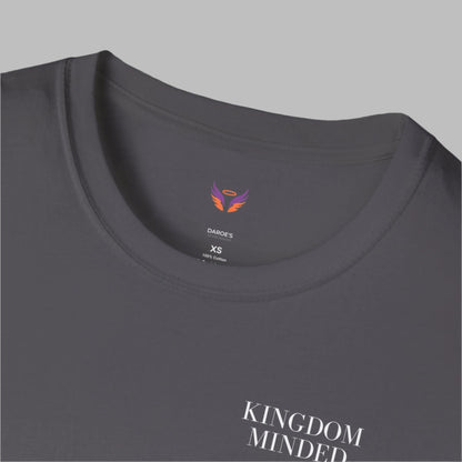 Kingdom Minded with silhouette Castle Unisex Softstyle T-Shirt